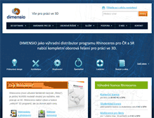 Tablet Screenshot of dimensio.cz